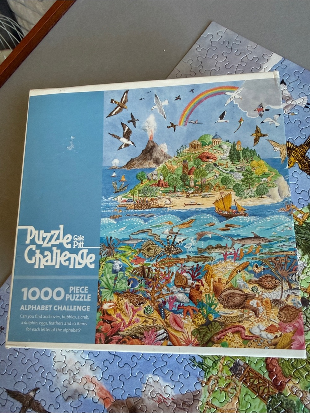 Gale Pitt Puzzle Challenge 1000-Piece Alphabet Challenge Puzzle - Blue